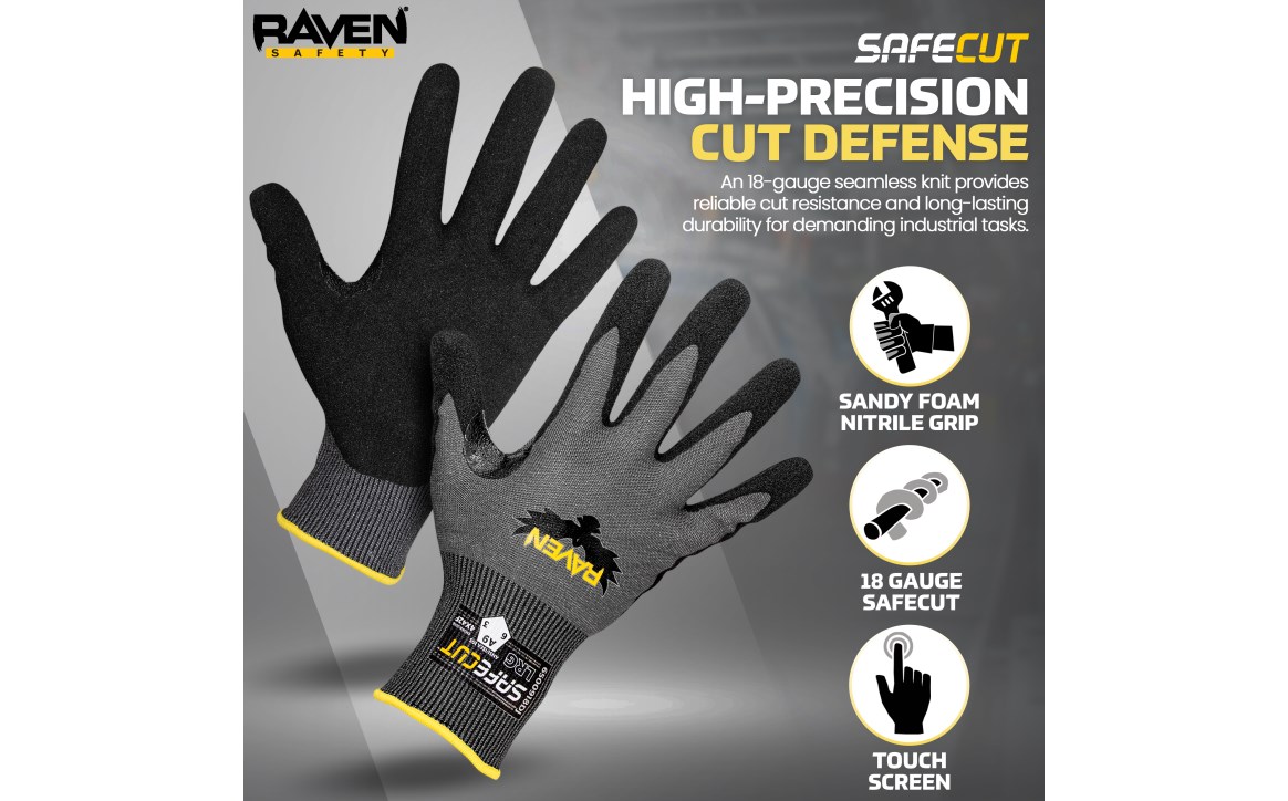 SAS Safety Group | Raven® Safecut™ A9 Micro Foam Nitrile Palm Glove